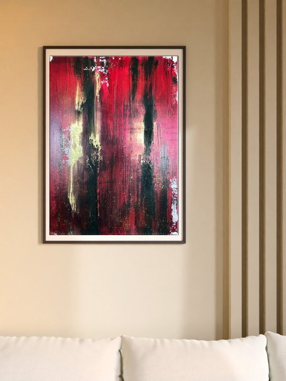 Originales Acrylgemälde Abstrakter Expressionismus Feuer Kali – Gemälde & Zeichnungen, Canvas (photo 3 of 7)
