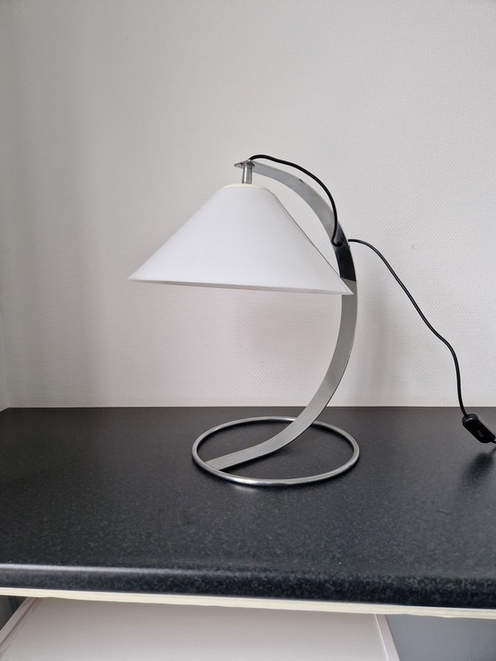 Image 1 of Vintage Raak table lamp design chrome tropic dresser lamp