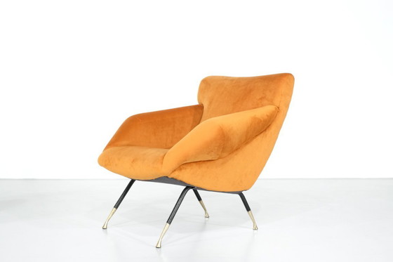 Image 1 of Pair of fabric armchairs, Italy, 1960s.
