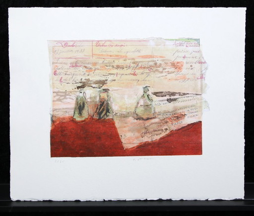 Bottet, Nicole - devoir - etching / hand-reworked - hand-signed