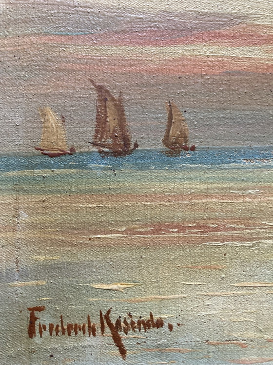 Dipinto del pittore indiano Frederik Kasenda – Dipinti e disegni, Tela (photo 2 of 5)