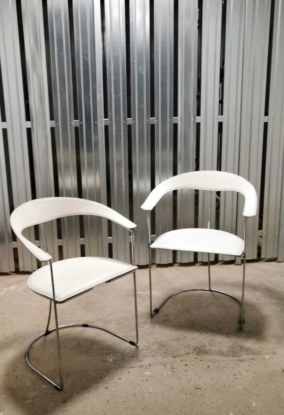 Image 1 of Sillas Canasta Arrben Italia años 60 - cuero natural