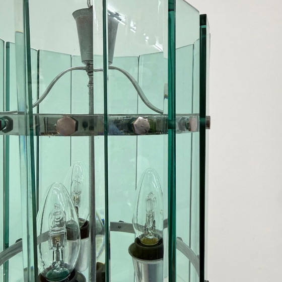 Image 1 of Mid-century Veca glass pendant lamp , 1970s , Italy