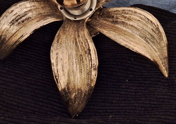 Image 1 of Coppia di lampade da parete o da soffitto in ottone massiccio dalla forma organica, anni '70