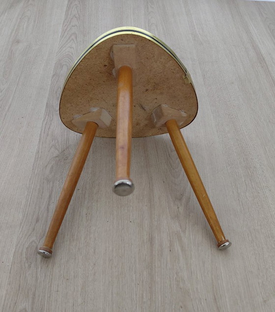 Image 1 of Beistelltisch aus den Fünfzigern mit ungewöhnlichem Motiv