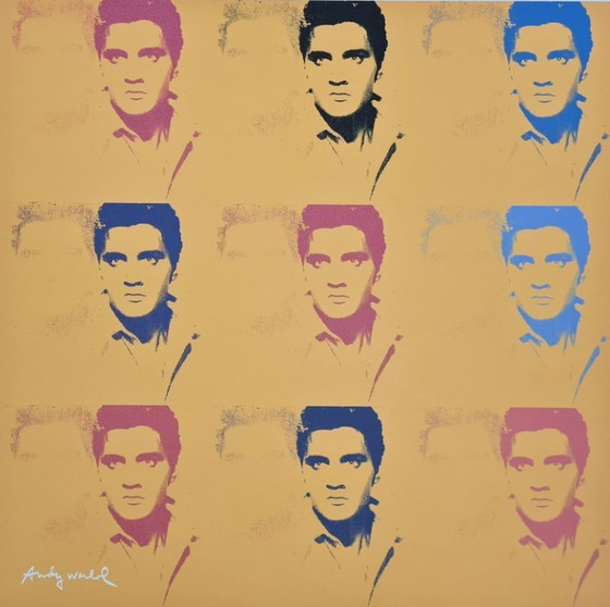 Image 1 of D'après Andy Warhol, Elvis Presley, années 1980, lithographie
