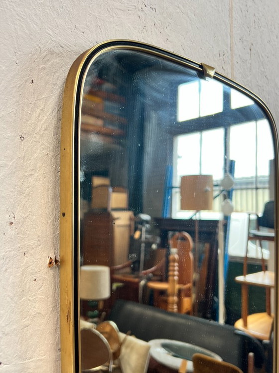 Vintage Spiegel Met Messing Gouden Lijst – Brass (photo 7 of 9)
