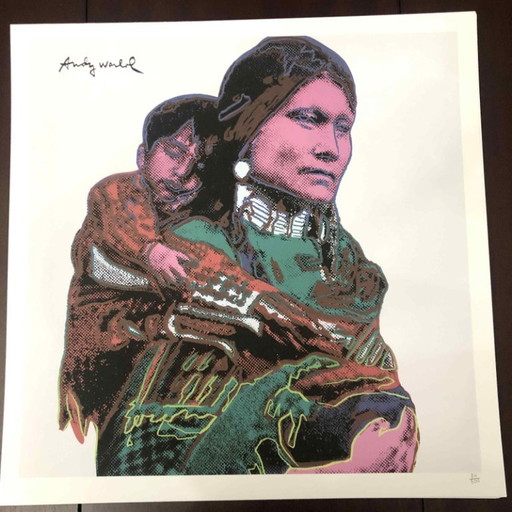 1990s After Andy Warhol "Mother and Child" Lithograph – lithos zeefdrukken, Paper