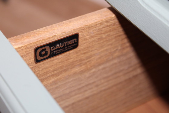 Image 1 of CÓMODA 3 CAJONES VERDE SALVIA GAUTIER 1970 FRANCIA