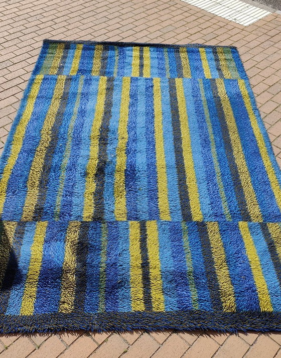 Image 1 of schwedischer Teppich, zugeschrieben von Rya, 70er Jahre