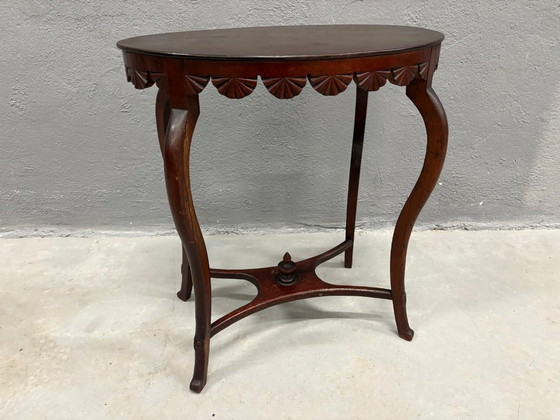 Image 1 of Beistelltisch aus Massivholz im Jugendstil, ca. 1900–1910