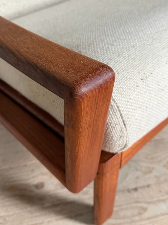Skandinavisches 2-Sitzer-Sitzsofa aus Teakholz von Kirsten & Sven E. Jensen – Glostrup, 2 Sitzer Sofas, Wool (photo 4 of 5)