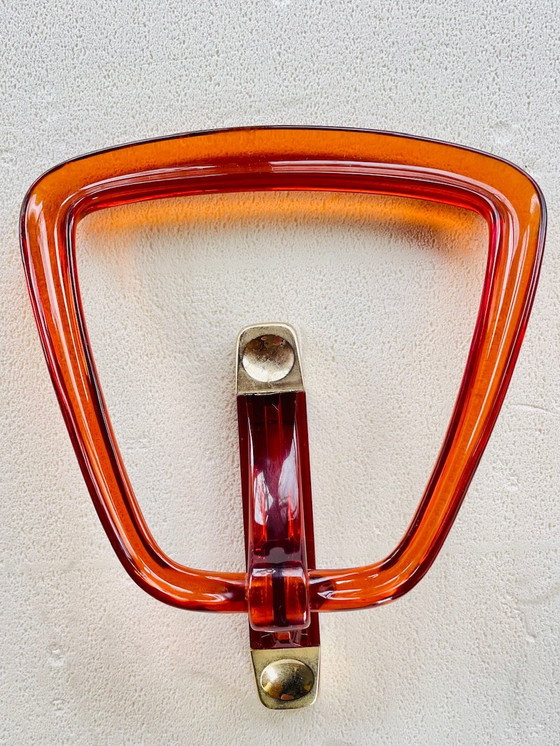 Image 1 of Vintage, Burnt Orange Bathroom Accessories by Grosfillex 1970s, Set of 4