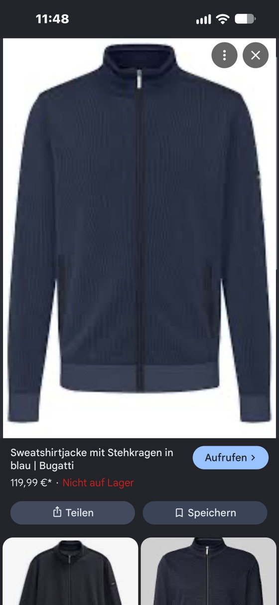 Bugatti Kragen Strickjacke – Fotografie, Stoff (photo 6 of 6)