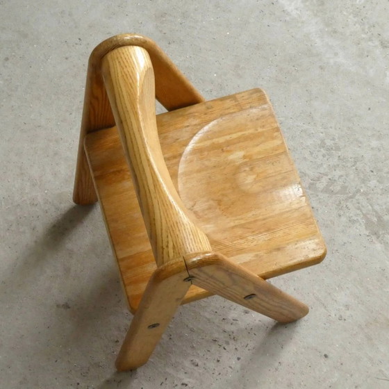 Sedia per bambini in pino di Pierre Grosjean, Belgio, 1970 – Sedie da pranzo, Legno, Vintage (photo 8 of 9)