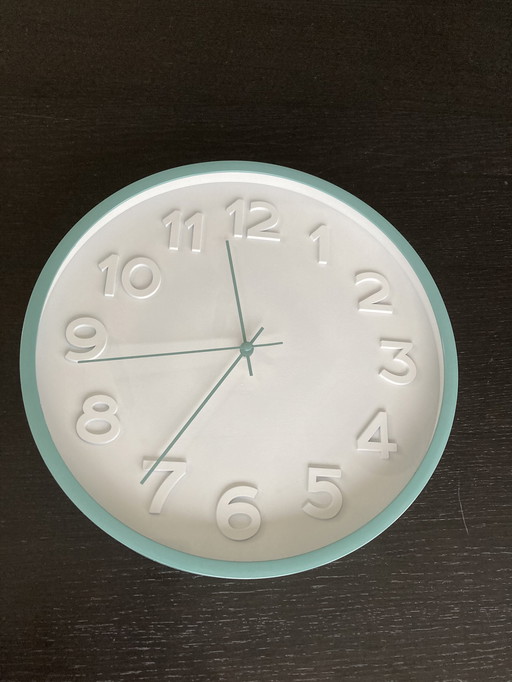 Wall clock, mint green
