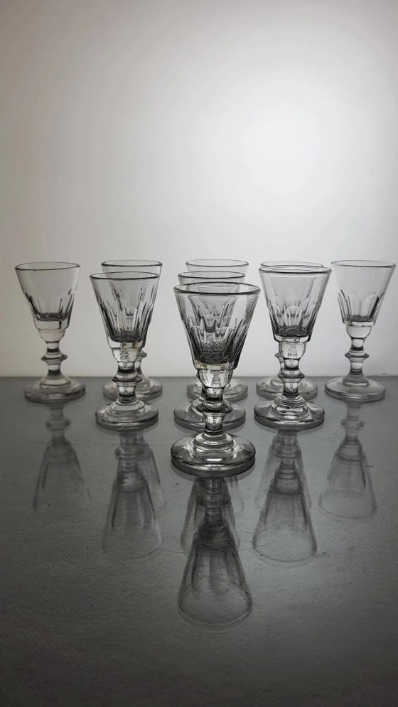 9 copas de cristal para digestivo Baccarat forma Caton – Vasos y jarras, Crystal, Glass (photo 2 of 5)