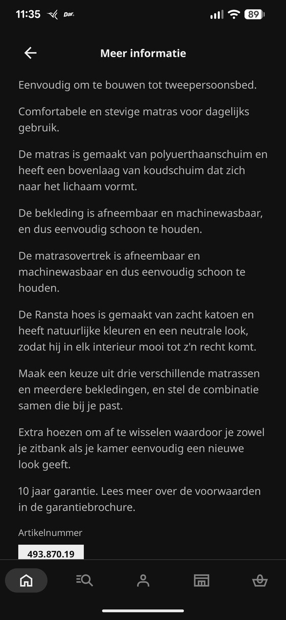 Image 1 of IKEA Lycksele Schlafsofa. Kaum benutzt. Inklusive Bezug.