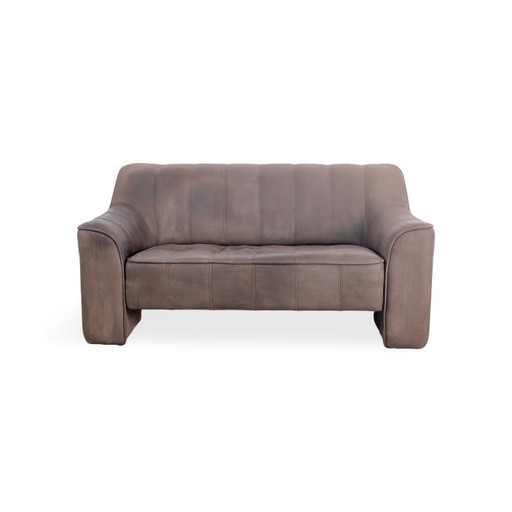 2x Originele de Sede DS44 Tweezitsbank van buffelleer, bruin