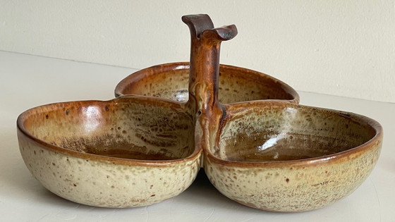 Image 1 of Piatto da antipasto in gres smaltato vintage