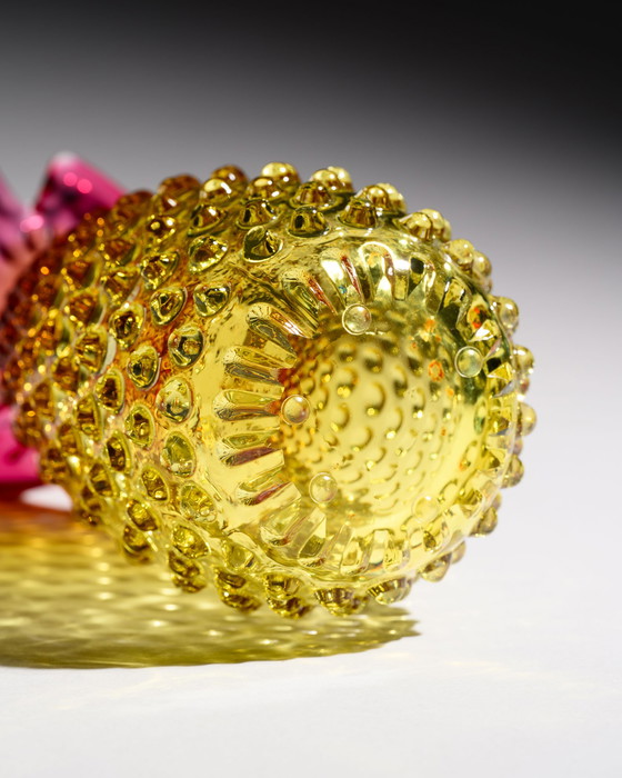 Image 1 of Frantisek Koudelka Skrdlovice Glashütte „Ananas“ Seltenes tschechisches Kunstglas 87287/23