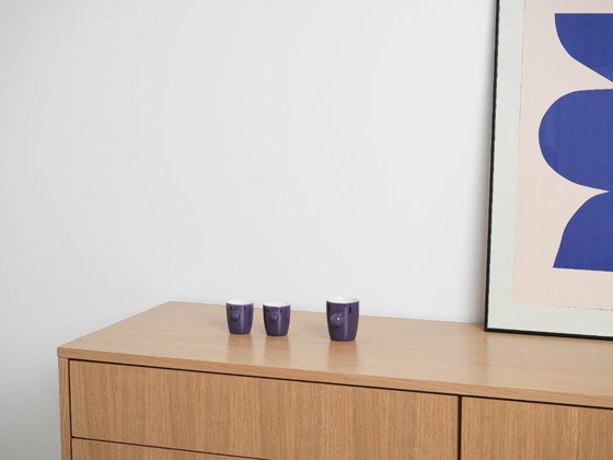 Image 1 of Taza de porcelana morada, diseño danés, década de 1970, fabricada por HOPTIMIST.