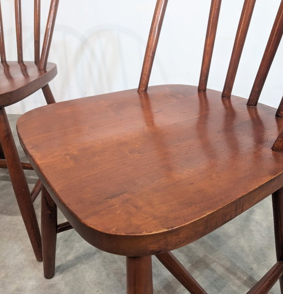 Image 1 of Deux chaises en acajou de style Mid-Century