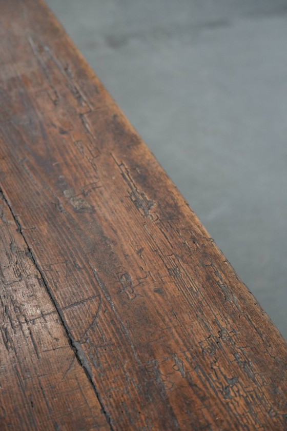 Image 1 of Banc d'entrée/banc de salle à manger anglais ancien et plein de caractère, en pin.