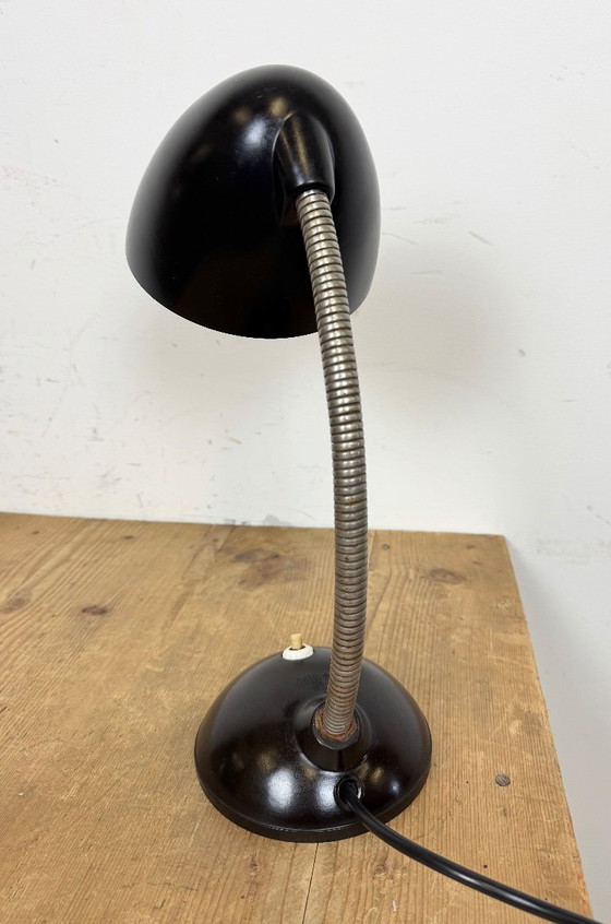 Image 1 of Vintage Brown Bakelite Gooseneck Table Lamp, 1960s