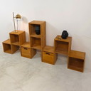 WASA Modular cube system 80s/90s oak