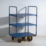 Industrial blue metal cart – Factory trolley Europe – circa 1950 #1 – Bar carts, Iron, Industrieel (photo 8 of 35)