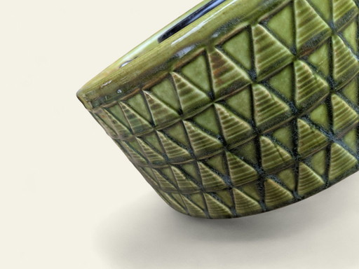 Rare vintage Christmas tree stand | Mid - Century ceramics with light green glaze | 60s/70s