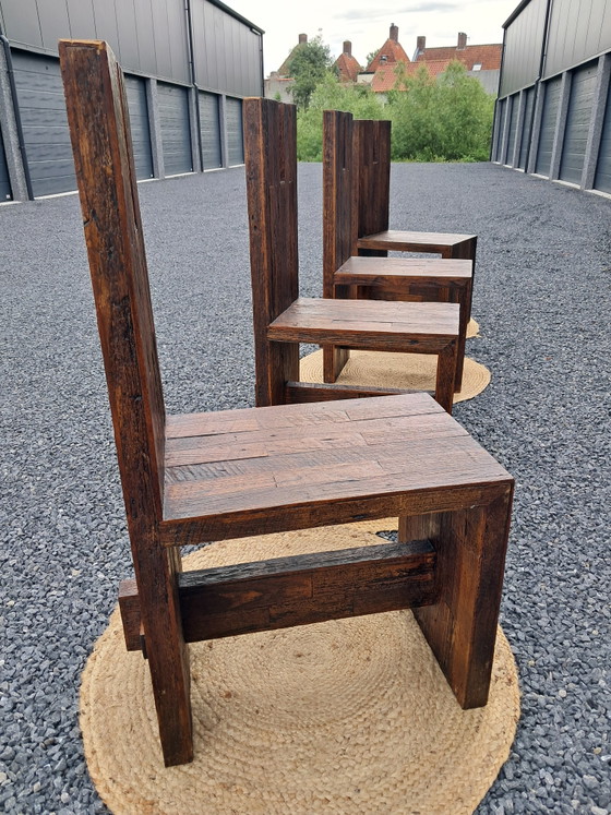 Image 1 of 4 brutalisme stijl stoelen