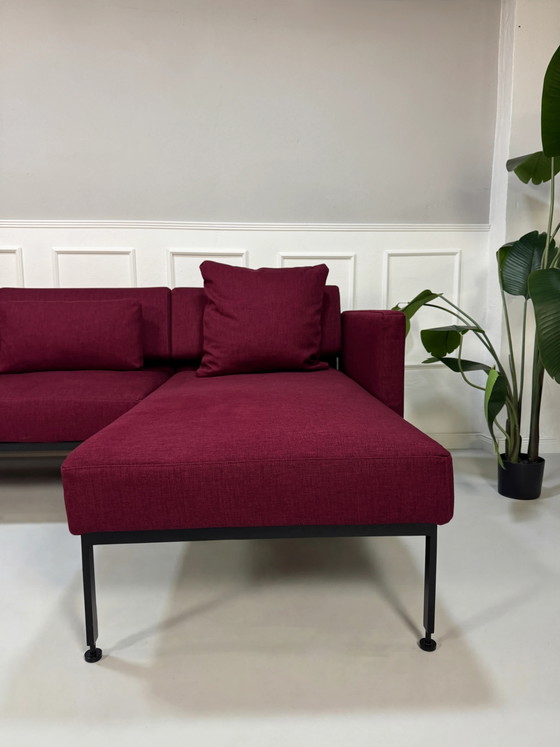 Image 1 of Brühl Roro Soft Sofa Stoff Rot Garnitur Schlafsofa Ecksofa