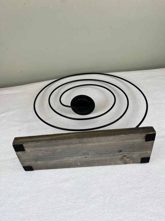 Candelabro espiral escultural – Portavelas, Wood, Iron (photo 12 of 12)