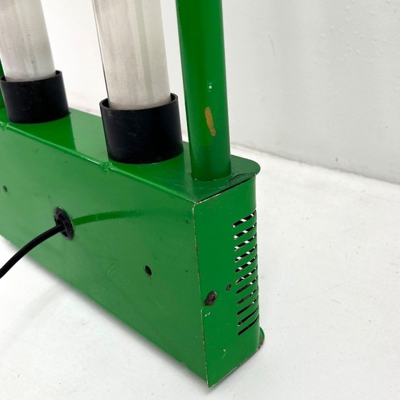 Image 1 of Grüne Doppel-Neonlampe von Gian N. Gigante für Zerbetto, 1980er Jahre