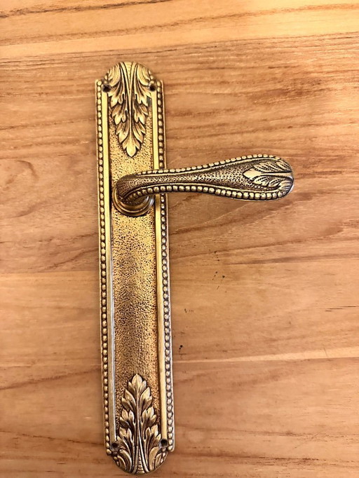 Hand made brass door handles