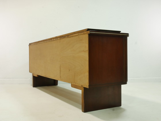 Image 1 of Vintage sideboard 60s - Lowboard walnut - Mid - Century Modern - Original Germany