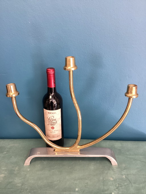 Candelabro David Marshall. Bellissimo design sinuoso. Marchio impresso.