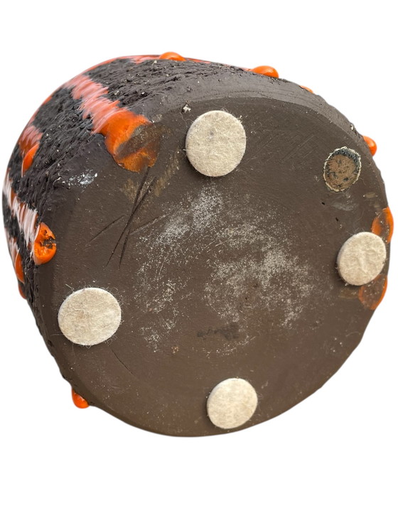 Image 1 of Inger Folmer-Larsen Kingo Ceramics Denemarken Fat-Lava Studio keramische vaas Jaren 70 Pop-Art Design