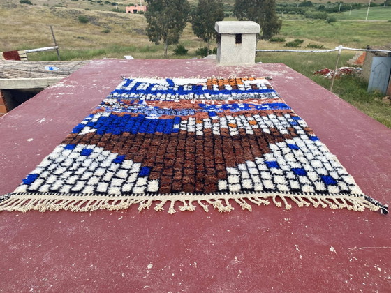 Zeitgenössischer mehrfarbiger Berber-Teppich aus Wolle – 300 x 200 cm – Teppiche & Läufer, Baumwolle, Modern (photo 7 of 17)