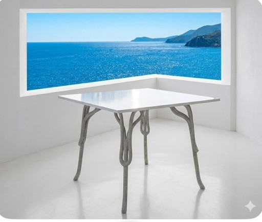 MESA DE VIÑEDO 90X90 BLANCA MAGIS