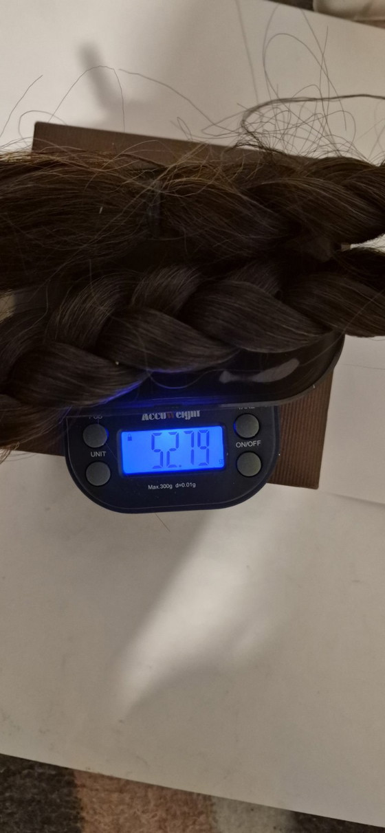 100% Natural VIRGIN Hair - 40 cm / 52g (Dark Brown) – Decorative Objects, Other (photo 7 of 7)