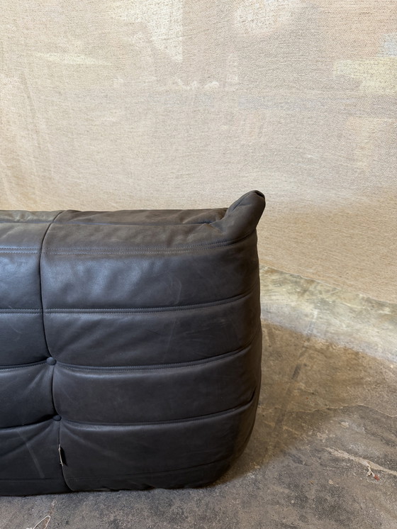 Image 1 of Togo 1 zit Ligne Roset in zwart aniline leder
