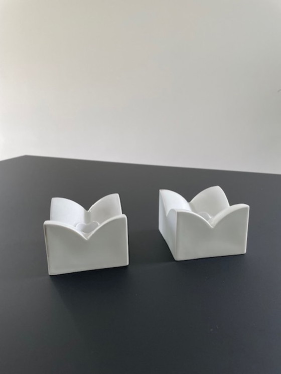 Image 1 of Set di 2 candelieri vintage in porcellana Arzberg