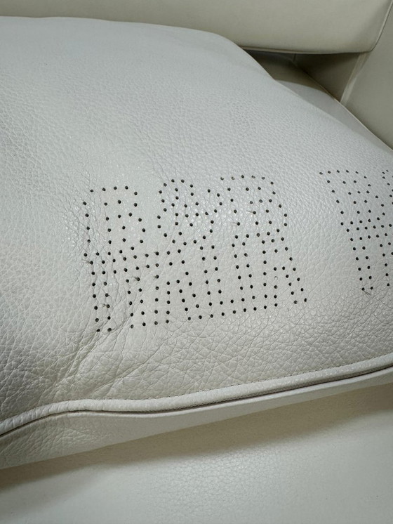 Image 1 of B&B Italia Andy Designer Merk Sofa Leder Wit Klassiek Ligstoel