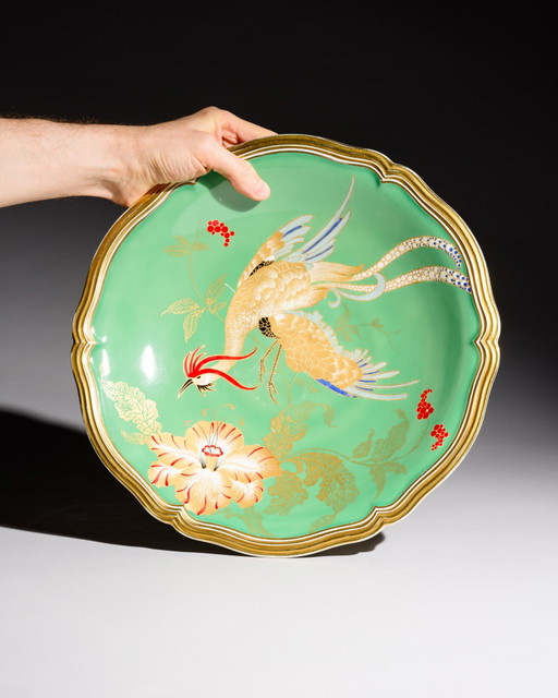Bol décoratif en porcelaine Rosenthal « Chippendale », décor Oiseau de paradis, 34 cm