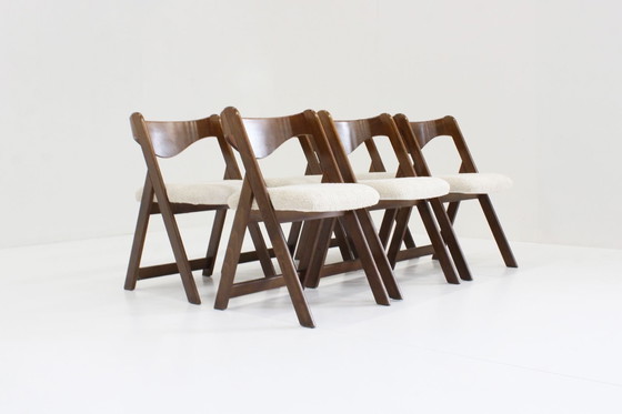 Image 1 of 6 X Vintage Mid - Century Italian Dining Chairs