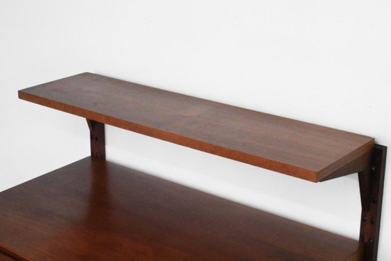 1/6 Poul Cadovius Royal System Cabinet Shelf Teak 1960s, Shelving unit, Metal, Wood, Brown, Vintage (photo 17 of 20)