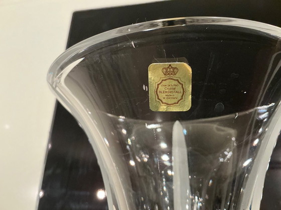 Zwei Kristallvasen, Transparent, Vintage (Foto 3 von 8)